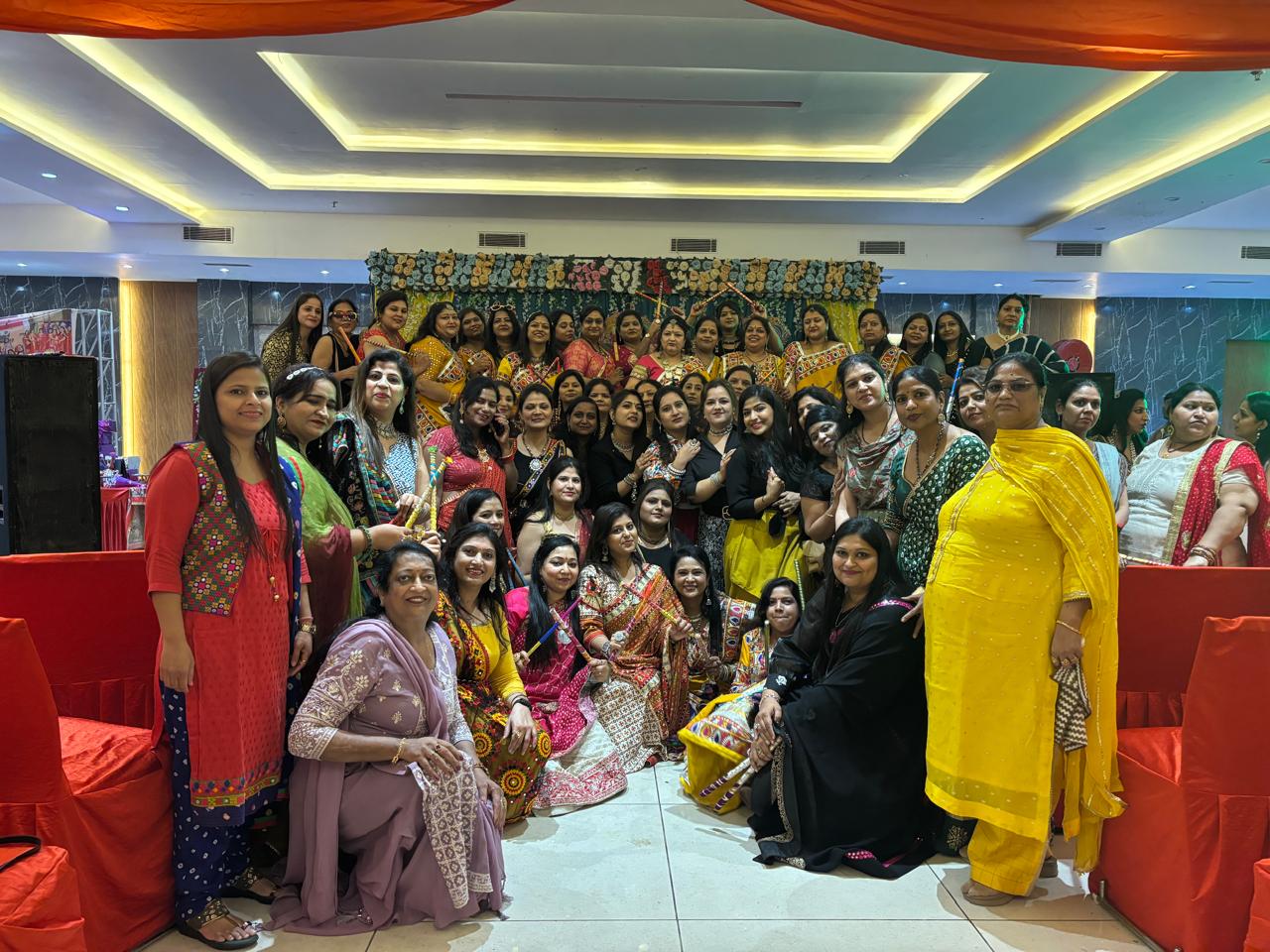 Women danced to the Star Parivar's Dandiya Raas.